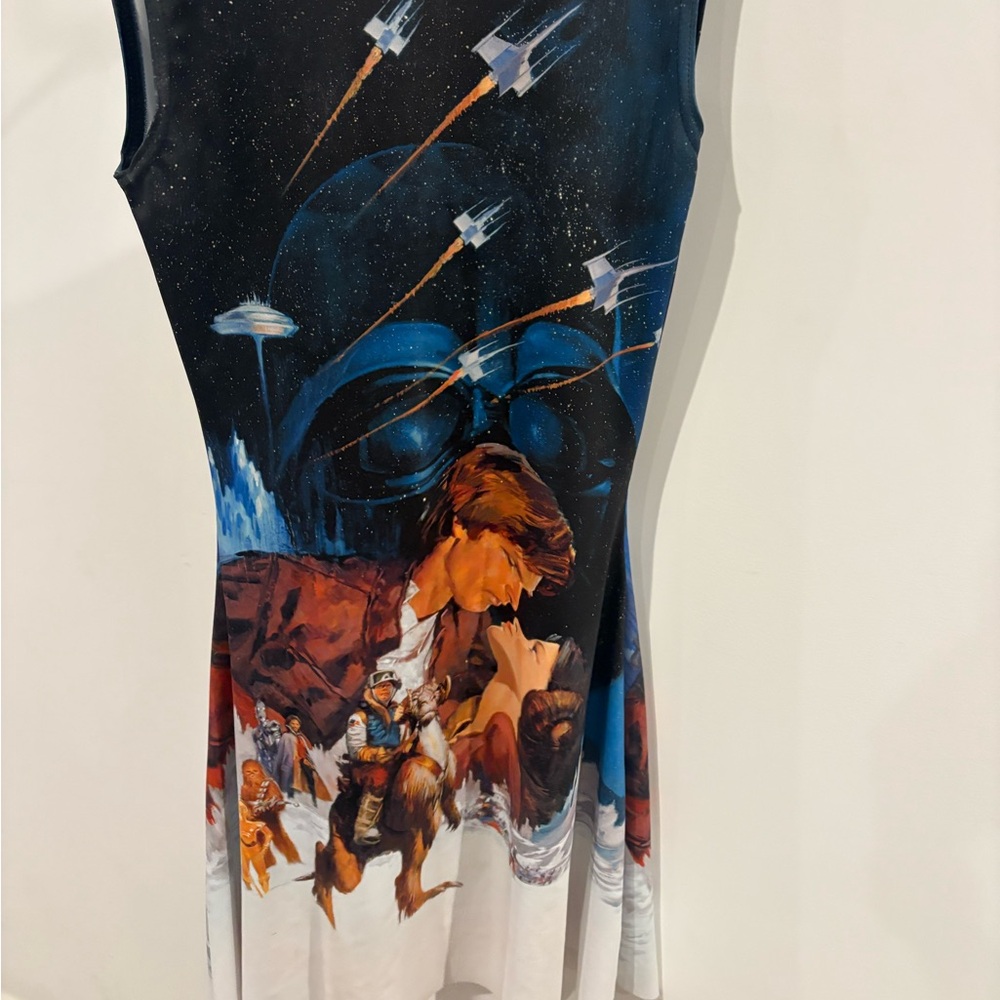 Blackmilk Star Wars Sleeveless Dress - White and Black - Picture 2 of 5